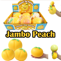 Jouet de décompression Jambo Peach, pâte à modeler douce, fruit géant sensoriel, squishies, balle anti-stress, jouets sensoriels pour adultes