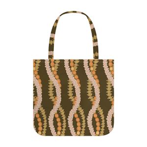 Nuova Borsa Shopper in Tela con Stampa Integrale Personalizzata, Borsa Tote con Motivi Maile e Mokihana, Vendita all'Ingrosso con Stampa su Richiesta - Product Image 1