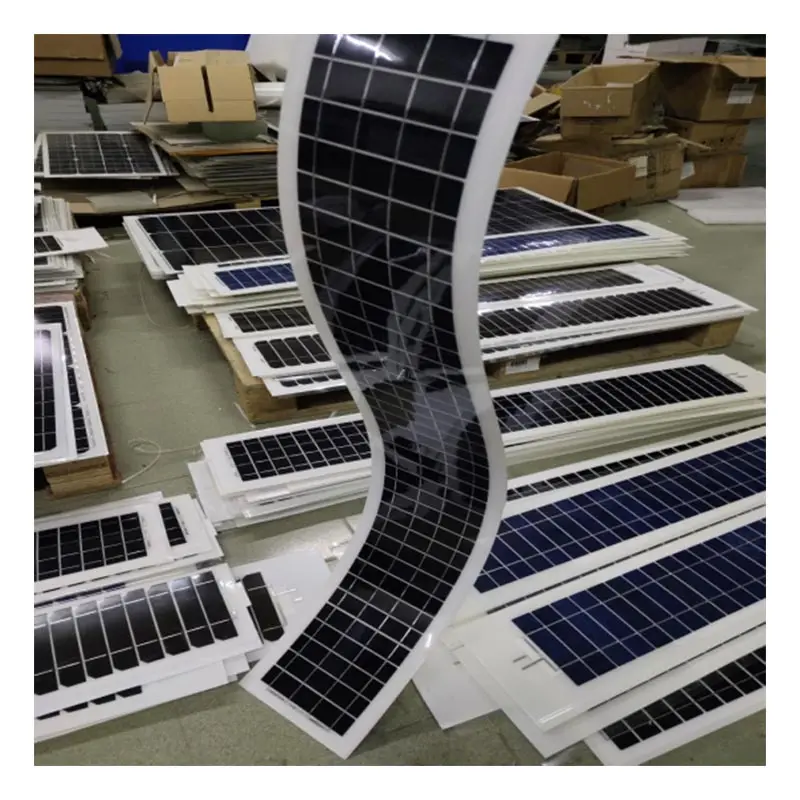 Peso ligero fácil de llevar 5W 10W 20W 30W 50W 80W 90W 100W 120W personalizado mono paneles solares semiflexibles celda PV para sistema solar