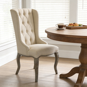 French Modern Solid Oak/Birch Wood Corner <strong>Dining</strong> <strong>Chair</strong> <strong>Velvet</strong>/Linen/Genuine Leather Upholstery Various Colors for Hotel Home Use - Product Image 2