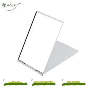 Miroir de maquillage portable pliable, ultra fin, en alliage d'aluminium, miroir de table, miroir cosmétique en verre haute définition, pour la maison et <span class=keywords><strong>les</strong></span> voyages - Product Image 1