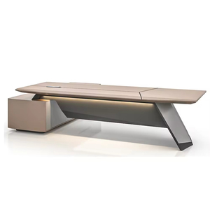 ชุดโต๊ะซีโอแบบเรียบง่ายทันสมัยสำหรับผู้บริหารชุดเฟอร์นิเจอร์ไม้ MDF สำหรับใช้ในบ้านหรือในบริษัท - Product Image 1