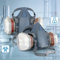 Masque respiratoire en silicone de qualité supérieure prêt à être expédié - Protection contre la poussière et les fumées pour le travail des métaux, le meulage et la fonderie