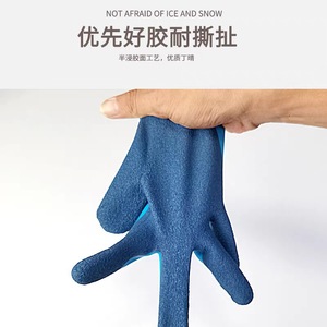 Niu Dun Blue Nitrile Work <b>Gloves</b> Full Dipped Waterproof Wear Resistant Welding Safety <b>Gloves</b> - Product Image 1