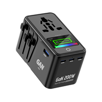 Adaptador de Viaje GaN de 100W con Pantalla TFT Inteligente Kantravel, Enchufe Universal Tipo C, Adaptadores de Carga Rápida con Pantalla Digital