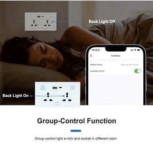 UK/EU/US Tuya WiFi Smart <b>Universal</b> Power Strip EU UK US Surge Protector <b>Socket</b> Multi Plug Fast Charge USB Type-C - Product Image 5