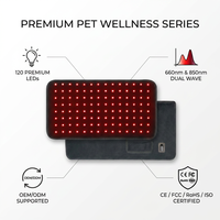 Tapis de luminothérapie rouge pour animaux de compagnie, chiens et chats, coussin LED flexible, 120 LED, tapis de luminothérapie rouge