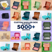 Grande boîte d'expédition en carton bleu pour vêtements, avec logo personnalisé imprimé, emballage en carton ondulé