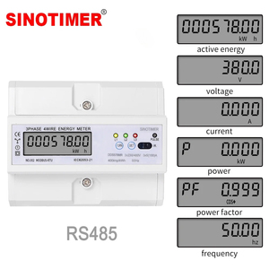Compteur d'énergie numérique SINOTIMER DDS578MR RS485 triphasé 4 fils sur rail DIN avec affichage du facteur de puissance, tension, courant et fréquence Z02 - Product Image 1