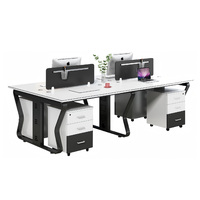 Postes de travail en îlot pour bureau, bureaux informatiques modernes de luxe, cloisons de séparation pour employés, tables de direction, ensemble de mobilier de bureau en gros