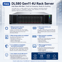 Servidor en Rack HPE ProLiant DL580 Gen11 4U, Intel Xeon de 4.ª Generación, Servidor Empresarial para IA, Virtualización, Base de Datos y Computación en la Nube