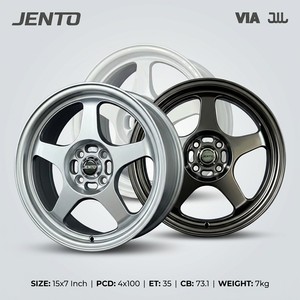 Cerchi in Lega Sportivi Flow Forming 15x7 Pollici 4x100 PCD Leggeri 7kg per Tuning e Corse, Certificati VIA JWL per Auto Passeggeri - Product Image 2