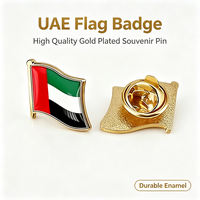 Broche Souvenir Personnalisée en Métal Drapeau des Émirats Arabes Unis, Badge Émaillé Magnétique Oman Bahreïn pour la Journée Nationale