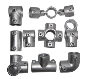 Raccord coudé 3 voies 90 degrés en fonte galvanisée Colliers de serrage réglables Connecteurs de joints robustes Joint à emboîtement - Product Image 6