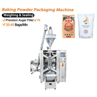 Machine d'emballage de poudre à lever 20-45 sacs/min, remplissage par vis sans fin ±1% pour poudres chimiques et alimentaires