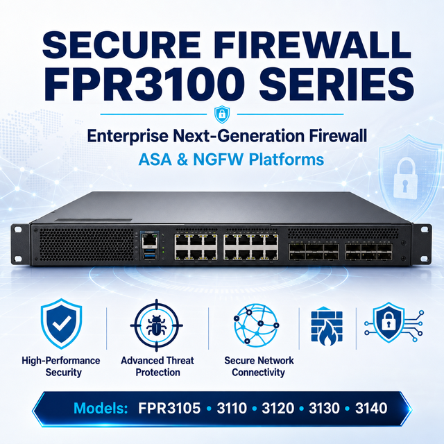 Secure Firewall FPR3105 3110 3120 3130 3140 ASA NGFW K9 Enterprise High Performance Next Generation Firewall Appliance