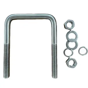 方形U形螺栓梁夹或螺纹杆，用于运行管道、导管或管道的梁或支架
