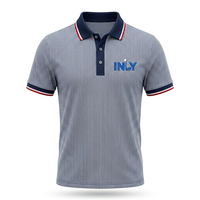 Polo de golf pour homme en polyester respirant et léger, avec logo brodé, rayures, sublimation, vêtements de sport actifs