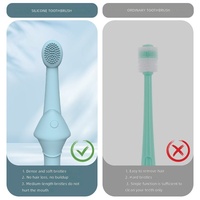 Ensemble de brosses à dents pour animaux de compagnie en silicone, poils doux, kit d'hygiène dentaire, soins bucco-dentaires pour chiots, chiens et chats