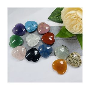 Aventurine verte bouffante en forme de cœur Agate de guérison Cristal naturel Pierres précieuses Reiki Pierres d'inquiétude pour soulager l'anxiété - Product Image 2