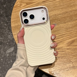 เคสโทรศัพท์สำหรับ iPhone 16 Pro Max, ซิลิโคนเหลว, เคสแบบนิ่มแม่เหล็กผิวด้านลายคลื่น, เคสกันกระแทกแบบครอบคลุมเต็มรูปแบบ - Product Image 5