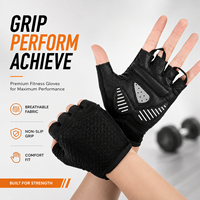 Guantes de Ciclismo Ligeros de Seda, Medios Dedos, Transpirables, Antideslizantes, con Absorción de Impactos, Cierre Magnético, para Fitness, Deportes, Gimnasio y Entrenamiento