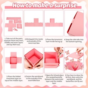 Boîte cadeau explosion papillon, boîte surprise papillon volant à faire soi-même, personnalisable selon les besoins - Product Image 6