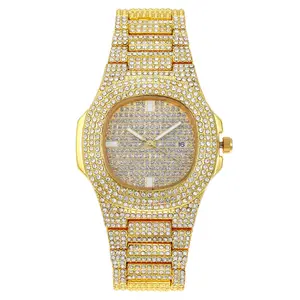 2023 Luxury Wristwatch Diamond Watch Gold Silver Men Watches Hip Hop With Case Jewelry Gifts Big Dia Watch Suppliers