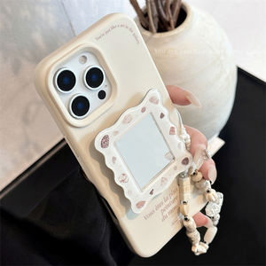 Style français pour Iphone16 étui <span class=keywords><strong>de</strong></span> téléphone portable 15promax <span class=keywords><strong>coque</strong></span> miroir support 13 avancé 14 lanière 12 pas cher en gros Durable - Product Image 5