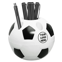 Sports Theme Soccer Pen Holder Desktop Stationery Organizer for Office School Supplies Promotional Gift for Football Lovers