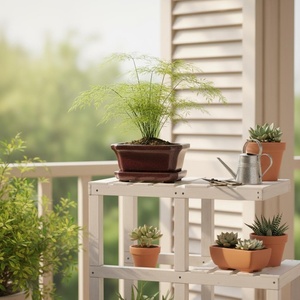 Juego de Macetas de Cerámica Modernas Vintage para Bonsái, Pequeñas, con Acabado Azul, Duraderas, Biodegradables, para Uso en Interiores y Exteriores - Product Image 2