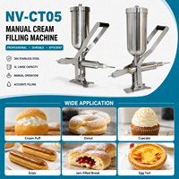Machine manuelle commerciale en acier inoxydable pour le remplissage de crème, injecteur de pâtisserie pour le remplissage de pain feuilleté, biscuits, gâteaux et chocolat