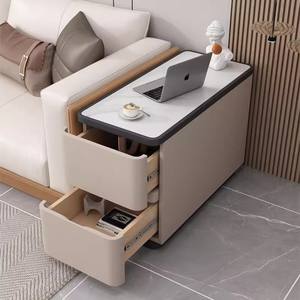Salon <span class=keywords><strong>canapé</strong></span> côté armoire nordique lumière luxe Rock Board étroit 2 tiroirs de rangement pour Villa appartement hôtels - Product Image 3