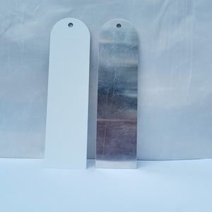 DIY Double Sided White Sublimation Bookmarks Aluminum Metal Sublimation Blank with Tassels for Custom Promotional Items