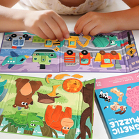Juego de Tarjetas Magnéticas con Letras del Alfabeto en Mayúsculas y Minúsculas para Niños, Juguete Educativo para el Aprendizaje Temprano, Práctica de Ortografía