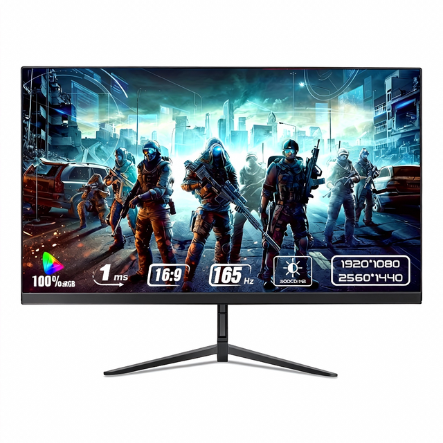 PINEEON High Quality LED Monitor 24.5 27 Inch Flat Borderless Professional Curved Gaming Monitors 165 180HZ PC Lcd Monitors 1ms