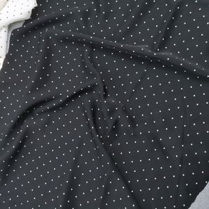 Tissu imprimé brocart uni 100% polyester à pois, bon tombé, 0,2 cm, pour vêtements de filles, vente en gros - Product Image 4