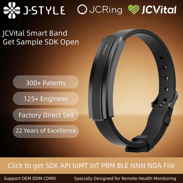 JCVital V10  Patent AI Health Tracker SDK API Open Smart Bracelet Health Monitoring OEM ODM  Wearable Devices
