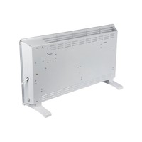 Radiateur électrique autoportant à convection, blanc mat, avec réglage multi-températures et roulettes