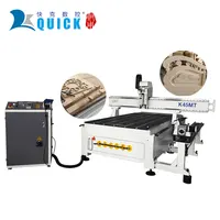 Quick 3D Custom 4th Rotary Axis Furniture Woodworking Wood Carving Machine 1325 Cnc Router for Sale