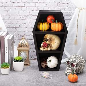 Estantería de madera para ataúd escalofriante, decoración gótica con gancho dentado, organizador colgante de <span class=keywords><strong>Horror</strong></span> - Product Image 3