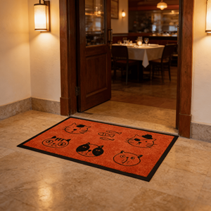 Tapis d'entrée à logo haute visibilité, tufté, à poils longs, antidérapant, résistant à la décoloration, personnalisable (logo et dimensions) pour la promotion de marque - Product Image 2