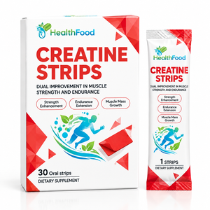 Bandes orales de créatine OEM ODM avec glucides totaux pour améliorer la croissance de la masse musculaire, supplément à base de plantes, bandes orales à dissolution rapide - Product Image 1