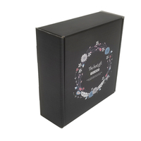 Boîte en carton ondulé personnalisée de style dossier pour robes, chaussettes, avec pelliculage brillant, logo personnalisé, emballage biodégradable, cadeaux