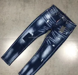 Nuovi Arrivi 2025 Jeans Strappati di Tendenza Primavera Estate Abbigliamento di Design Streetwear di Alta Qualità Jeans da Uomo in Denim - Product Image 3