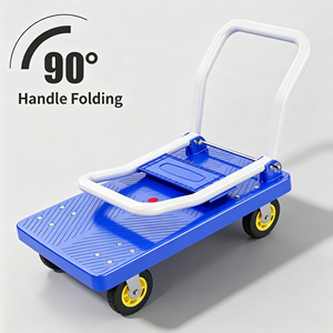 Multi Purpose Hand Truck Convertible Design 3 Position Stand Up Ride Ergonomic Handle Folding Hand Cart For Warehouse Use - Product Image 4