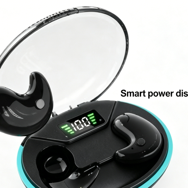 Bluetooth 5.4 Open Ear Sports Earbuds, Bluetrum AB5756T Chip LED Power Display, Wireless Gaming Noise Cancelling Headphones