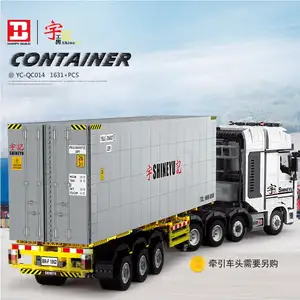Happy Build QC014 LKW-Container mit 1:10 Auto Spielzeug Bausteine kompatibel mit 42078 Montage Auto Spielzeug Ziegel als Kinder Gif