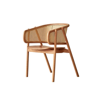 Chaise de salle à manger naturelle en bois massif pour les hôtels et les restaurants