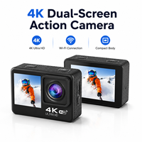 Caméra d'action 4K Ultra HD WiFi étanche 30m, double écran tactile, caméra sportive, fixation pour casque, enregistreur vidéo, plongée, cyclisme
